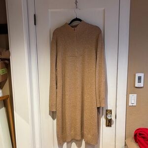 Elegant Tan Sweater Dress from Land’sEnd